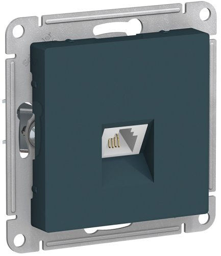 Розетка телефонная без рамки Systeme Electric AtlasDesign 1-м. RJ11 изумруд картинка